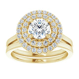 14K White orYellow Engagement Ring With Lab Grown Diamonds