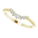 14K White or Yellow Gold 1/5 CTW Lab-Grown Diamond Guard Ring Contour Ring Wedding Band  Shadow Band