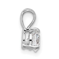 14kw 1/2ct. Round Lab Grown Diamond VS/SI GH, 3 Prong Solitaire Pendant