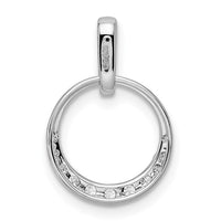 14K White Gold Lab Grown Diamond Circle Pendant