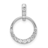 14K White Gold Lab Grown Diamond Circle Pendant