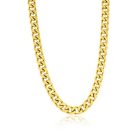 Stainless Steel 10mm Cuban Chain 24" Necklace - Gold Plated Gift Boxed Blackjack Box Clasp