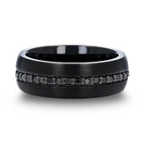 Thorsten VALIANT Black Tungsten Ring with Black Sapphires - 8mm