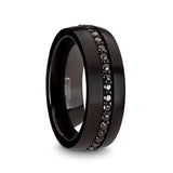 Thorsten VALIANT Black Tungsten Ring with Black Sapphires - 8mm